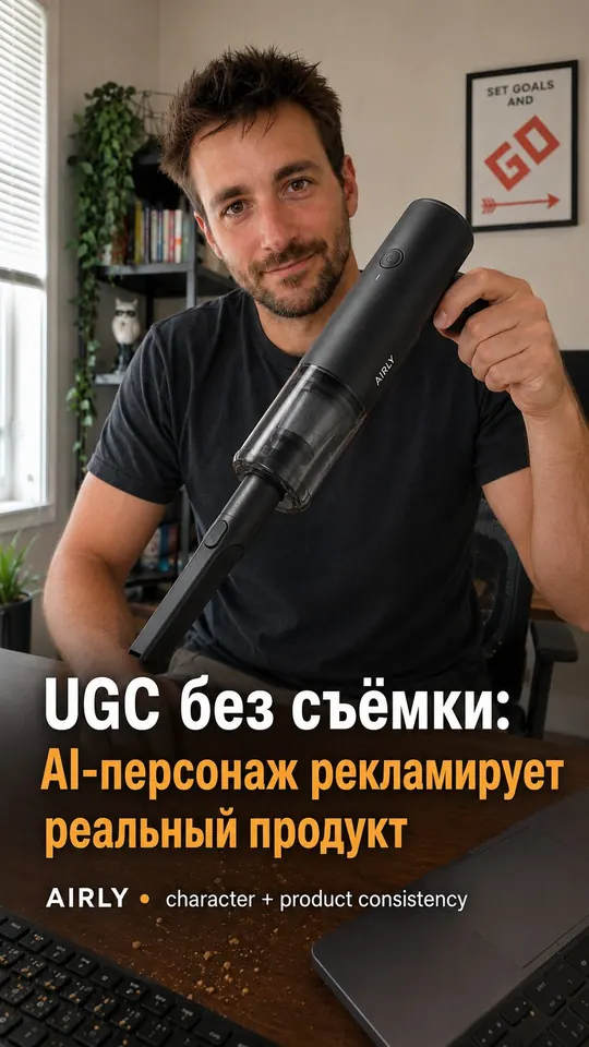 UGC-креатив AIRLY для физического товара