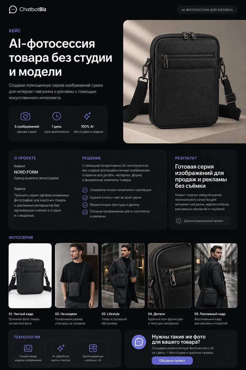 Обложка кейса AI-фотосессия товара NORD FORM