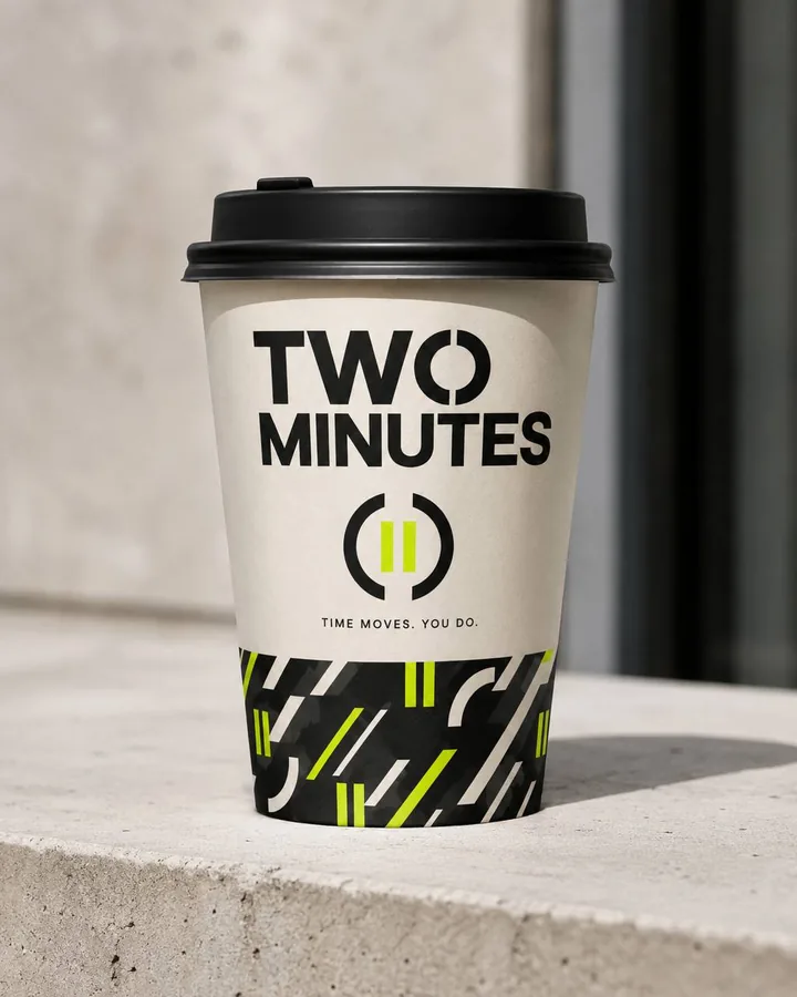 Mockup стакана TWO MINUTES