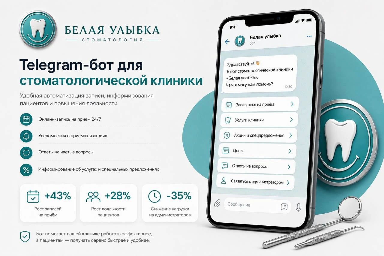 Telegram-бот для стоматологии Белая улыбка